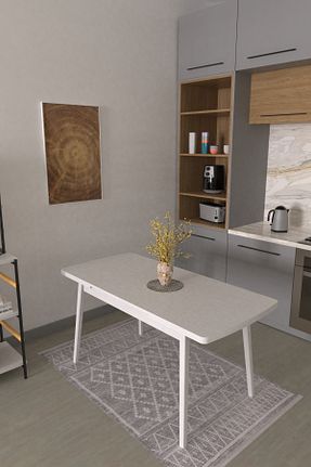 میز آشپزخانه سفید MDF VİLİNZE - کد 768191618