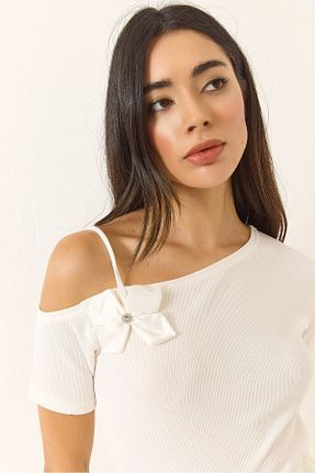بلوز سفید زنانه ساده Bianco Lucci - کد 928966755