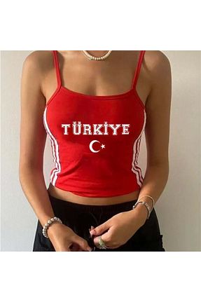 بلوز قرمز زنانه چاپی BALİNA - کد 928972619