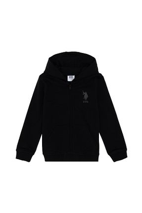 سوئیشرت مشکی بچه گانه ساده U.S. Polo Assn. - کد 929183124