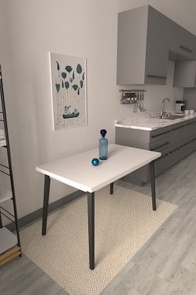 میز آشپزخانه سفید MDF VİLİNZE - کد 349879583
