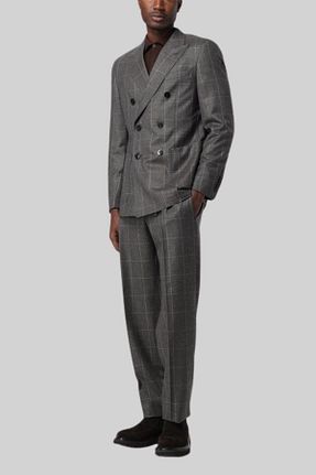 ست بالاتنه و پائین تنه طوسی مردانه بافتنی BOSS - کد 929001796