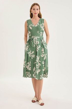 لباس سبز زنانه بافتنی Vitrin - کد 928999734