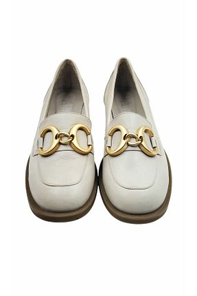 کفش کژوال طوسی زنانه چرم خالص Escarpinshoes - کد 924355386