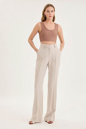 شلوار طوسی زنانه پنبه پلی استر Vitrin - کد 929210291