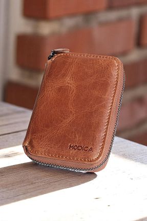 کیف پول قهوه ای مردانه ابعاد کوچک Modica - کد 732873991