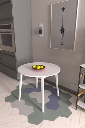 میز آشپزخانه سفید MDF VİLİNZE - کد 154813089