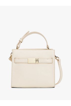 کیف دستی بژ زنانه چرم خالص Tommy Hilfiger - کد 923266658