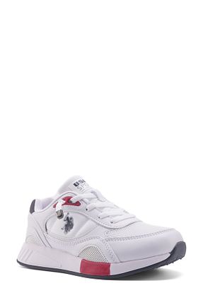 کفش اسنیکر سفید بچه گانه بند دار U.S. Polo Assn. - کد 827940016
