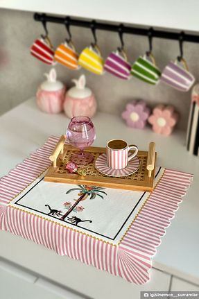 سرویس آمریکائی رنگی مستطیل decofav - کد 890622154