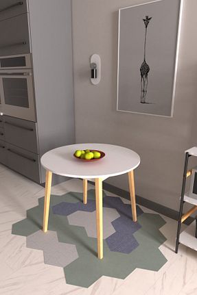 میز آشپزخانه سفید MDF VİLİNZE - کد 204894993