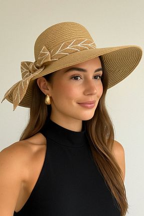 کلاه قهوه ای زنانه حصیر Goldmine - کد 928437091