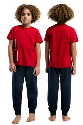 ست بالاتنه و پائین تنه قرمز بچه گانه بافت U.S. Polo Assn. - کد 929198340
