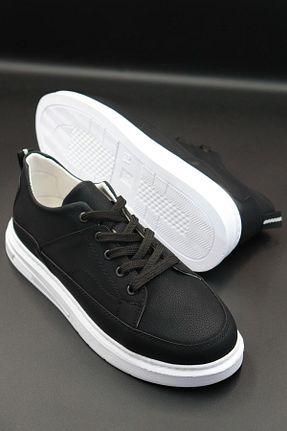 کفش اسنیکر مشکی مردانه بند دار BY ERG SHOES - کد 929046316
