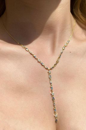 گردنبند نقره طلائی زنانه 925 عیار Spossy Silver Jewelry - کد 929041431