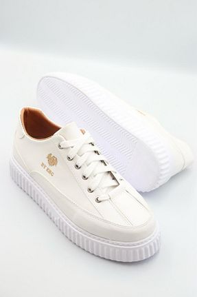 کفش اسنیکر سفید مردانه بند دار BY ERG SHOES - کد 929046370