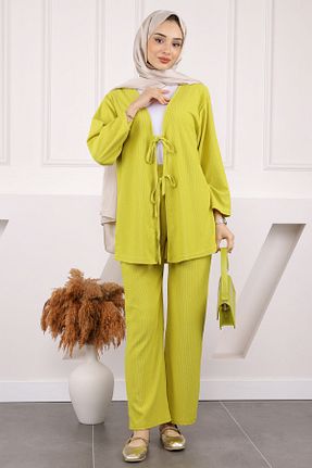 ست بالاتنه و پائین تنه حجاب سبز زنانه رگولار İmajButik - کد 929055846