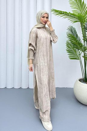 ست بالاتنه و پائین تنه طوسی زنانه بافتنی Modaensarbutik - کد 929071797