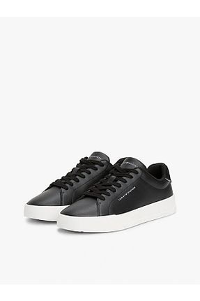 کفش اسنیکر مشکی مردانه چرم اصل Tommy Hilfiger - کد 901396491