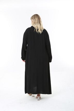 لباس سایز بزرگ مشکی زنانه کتان XL Modam - کد 929223202