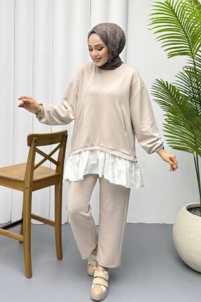 ست بالاتنه و پائین تنه طوسی زنانه بافتنی Modaensarbutik - کد 929071690