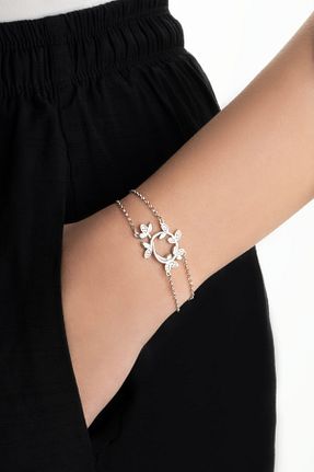 دستبند نقره سفید زنانه 925 عیار So Chic - کد 929070140