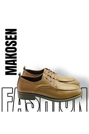 کفش کلاسیک قهوه ای زنانه چرم خالص Escarpinshoes - کد 929072533