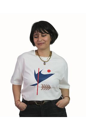 تیشرت نباتی زنانه Loose tadgu - کد 929079079