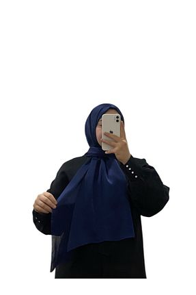 شال سرمه ای زنانه پنبه ای LOSYANA - کد 929083836