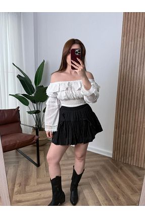 بلوز سفید زنانه رگولار songül özdeş - کد 929086158