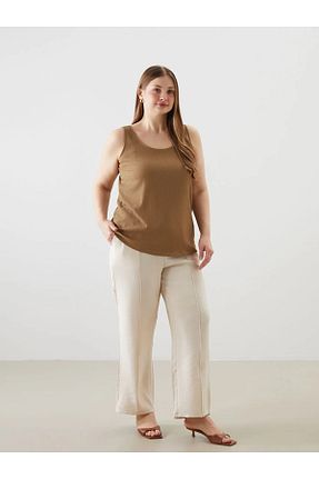 شلوار بژ زنانه Penye LC Waikiki - کد 929094161