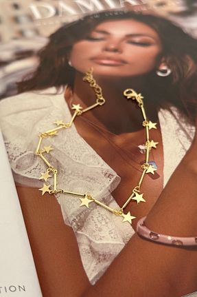 خلخال جواهر طلائی زنانه Trendy Butik - کد 929095701