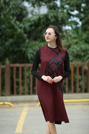 تونیک قرمز زنانه بافتنی Butik - کد 929124874