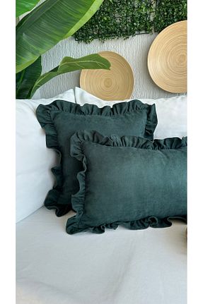 کوسن و روکش کوسن سبز مخمل Decamor home - کد 735054761