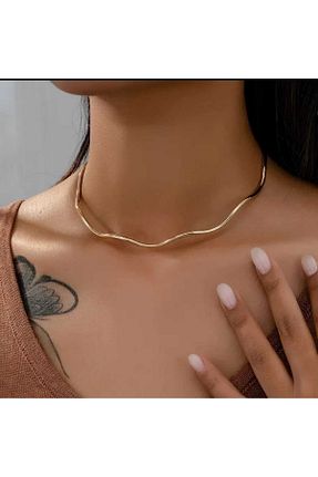 گردنبند جواهر زرد زنانه فلزی Bujiteri - کد 929125314