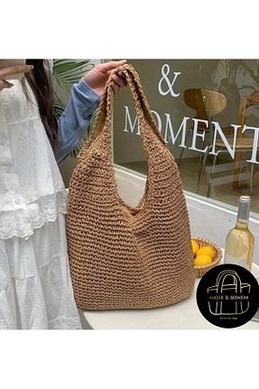 کیف دوشی قهوه ای زنانه حصیر hasır bohem - کد 785162203