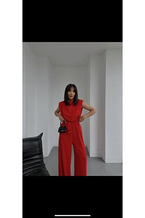سرهمی قرمز زنانه آستین کوتاه DİLA BOUTIQUE - کد 929156873