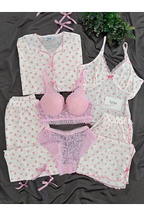 ست لباس راحتی نباتی زنانه Kalp Lena Homewears - کد 929137736