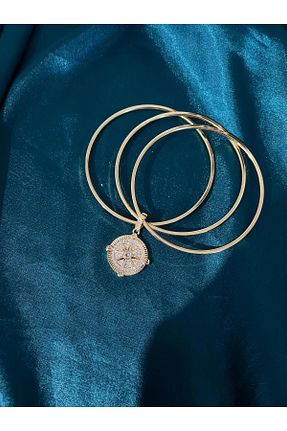 دستبند جواهر زرد زنانه استیل (فولاد) mercan bijüteri ve organizasyon - کد 929157744