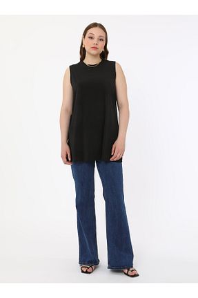 تونیک سایز بزرگ مشکی زنانه بافتنی Alia - کد 815585816