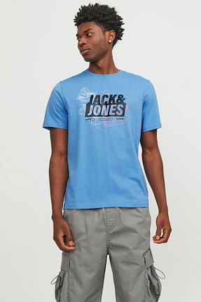 تیشرت آبی مردانه رگولار Jack & Jones - کد 804204247