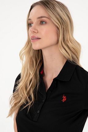 پولوشرت مشکی زنانه پنبه ای U.S. Polo Assn. - کد 929179799
