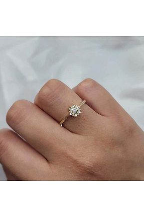 انگشتر طلا زرد زنانه 14 عیار FasekGold - کد 104610793