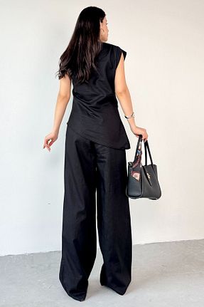 ست بالاتنه و پائین تنه مشکی زنانه پلی استر Cappmoda - کد 929190832