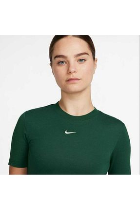 تیشرت سبز زنانه یقه دوچرخه Nike - کد 929209850