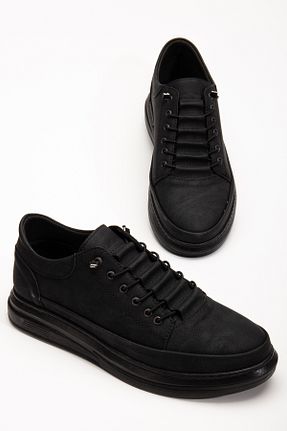کفش اسنیکر مشکی مردانه چرم مصنوعی MY GROSS SHOES - کد 928519774