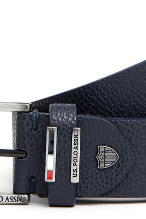 کمربند سرمه ای مردانه چرم خالص U.S. Polo Assn. - کد 929210797