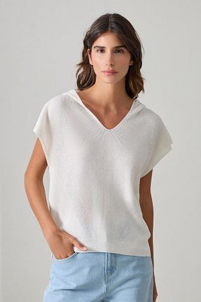 پلیور بژ زنانه ساده Setre - کد 929210671