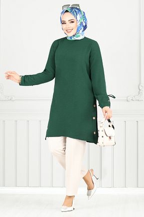 تونیک حجاب سبز زنانه بافتنی ModaMerve - کد 929209072