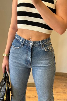 شلوار جین آبی زنانه پاچه ساده Güneş - کد 879951068